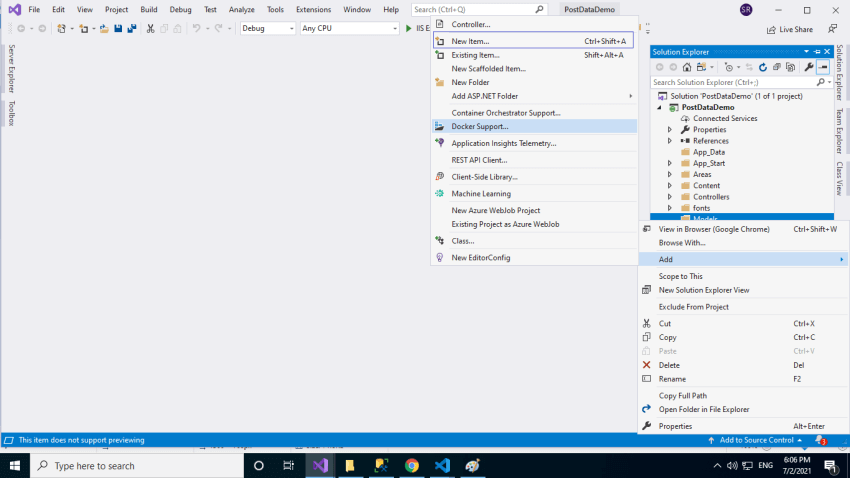 HTTP POST Request VUE+WEB API